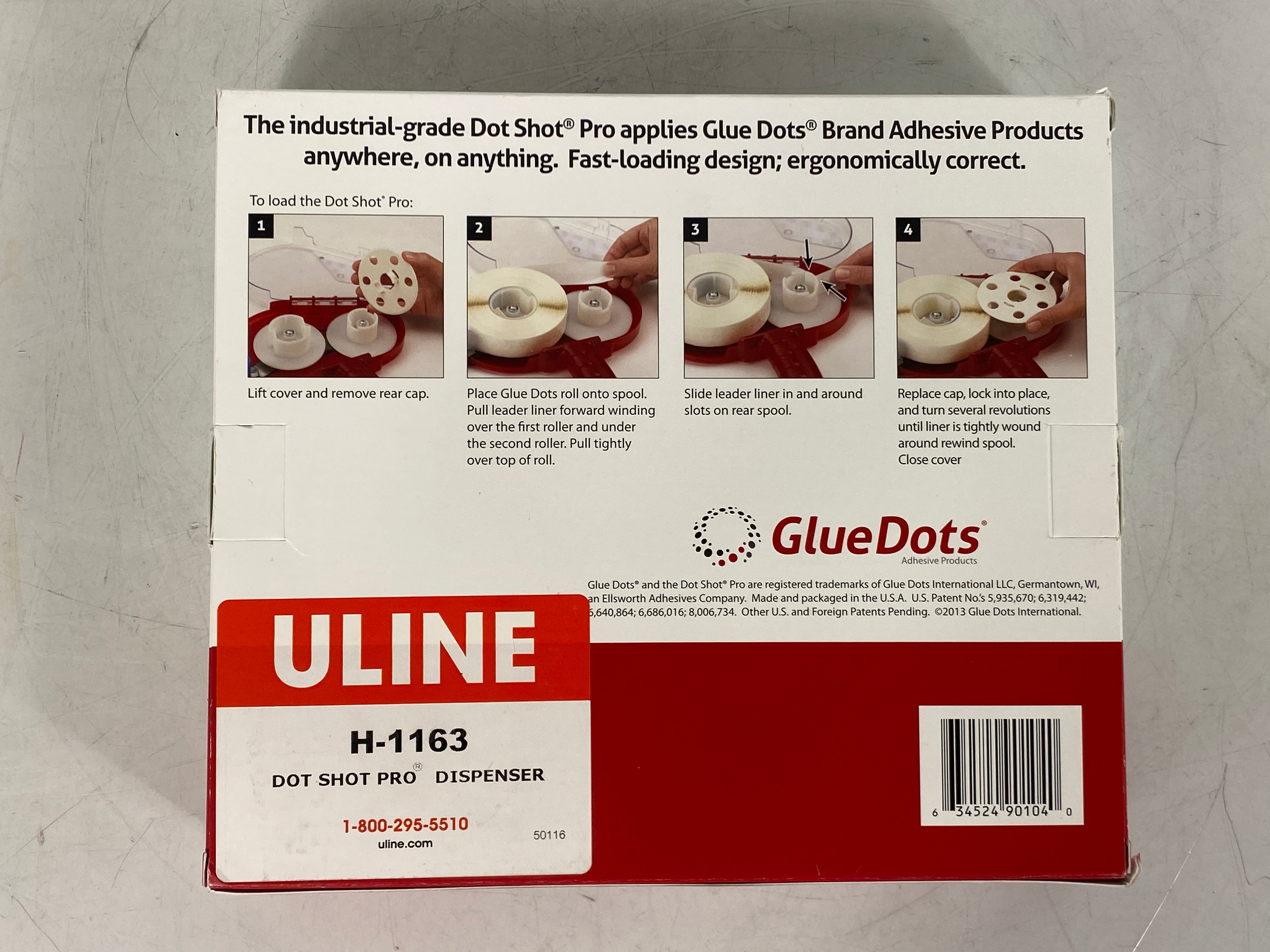 Red Dot Shot Pro Glue Dots Applicator with Specific Dimensions