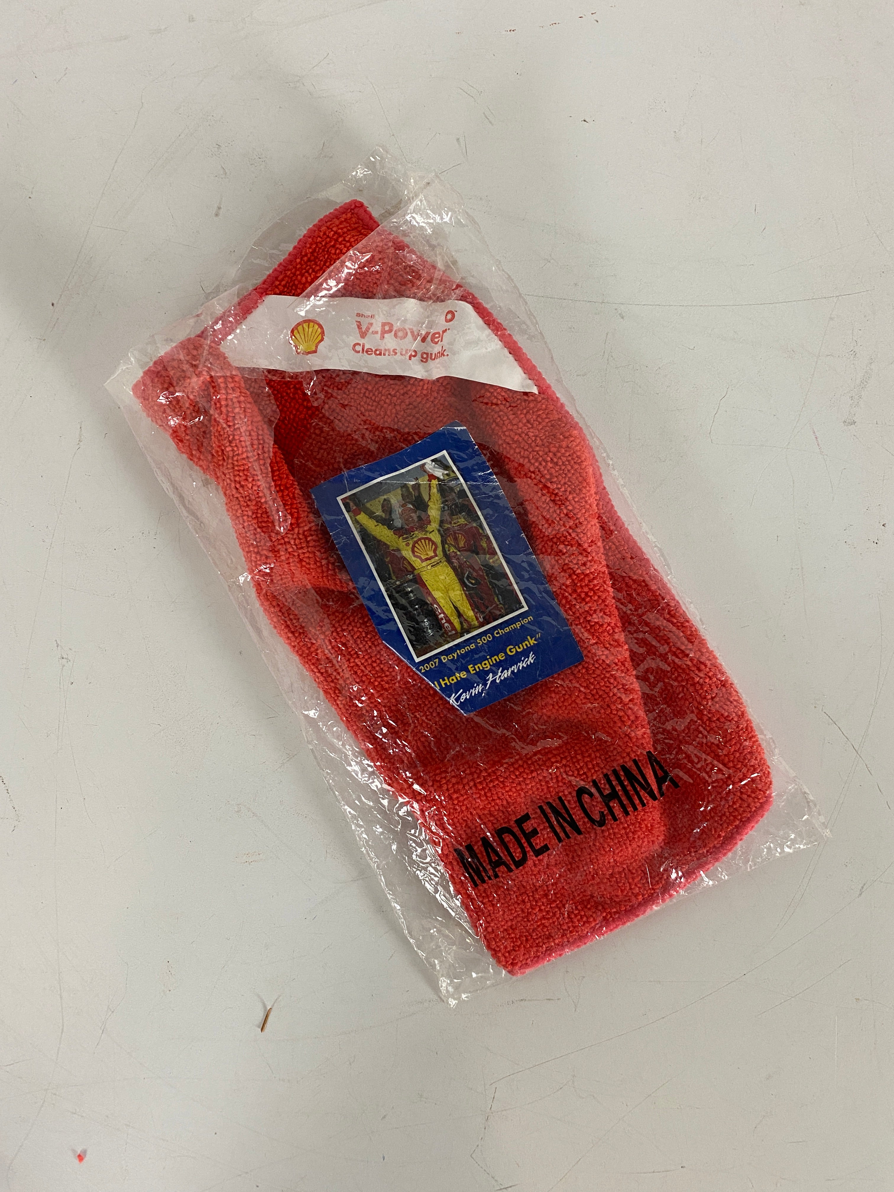 Shell Kevin Harvick Red Promotional Microfiber Cleaning Rag