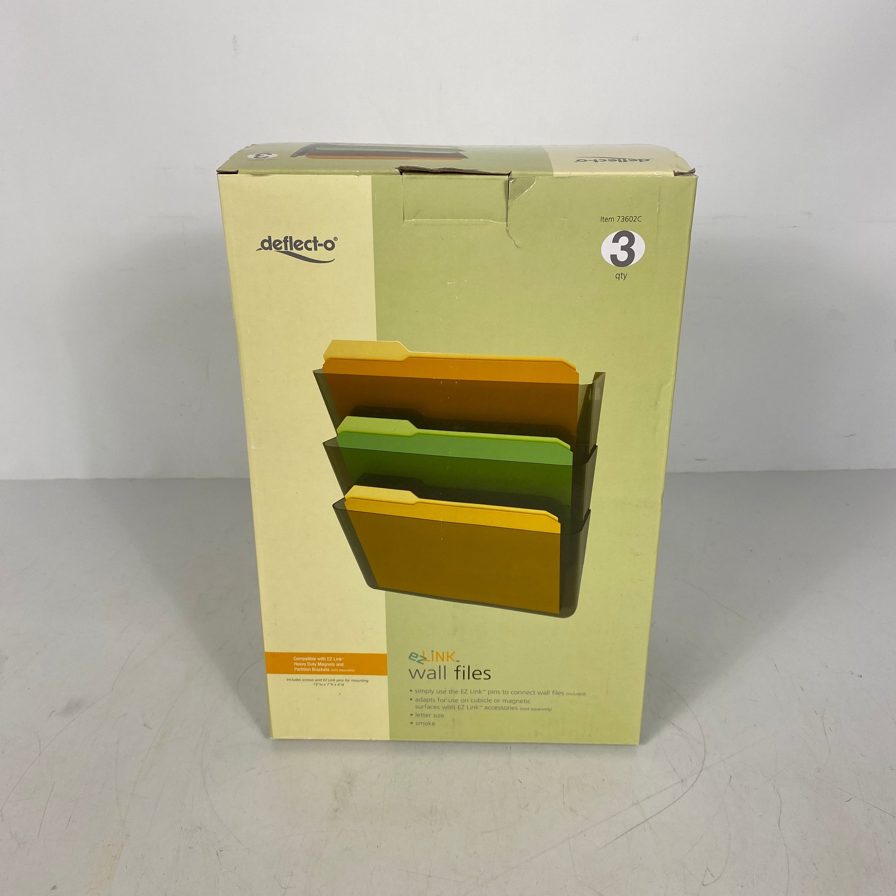 Great Deal! Deflect-O Wall-Mounted File Folder Set, 3-Pack (#73602C)