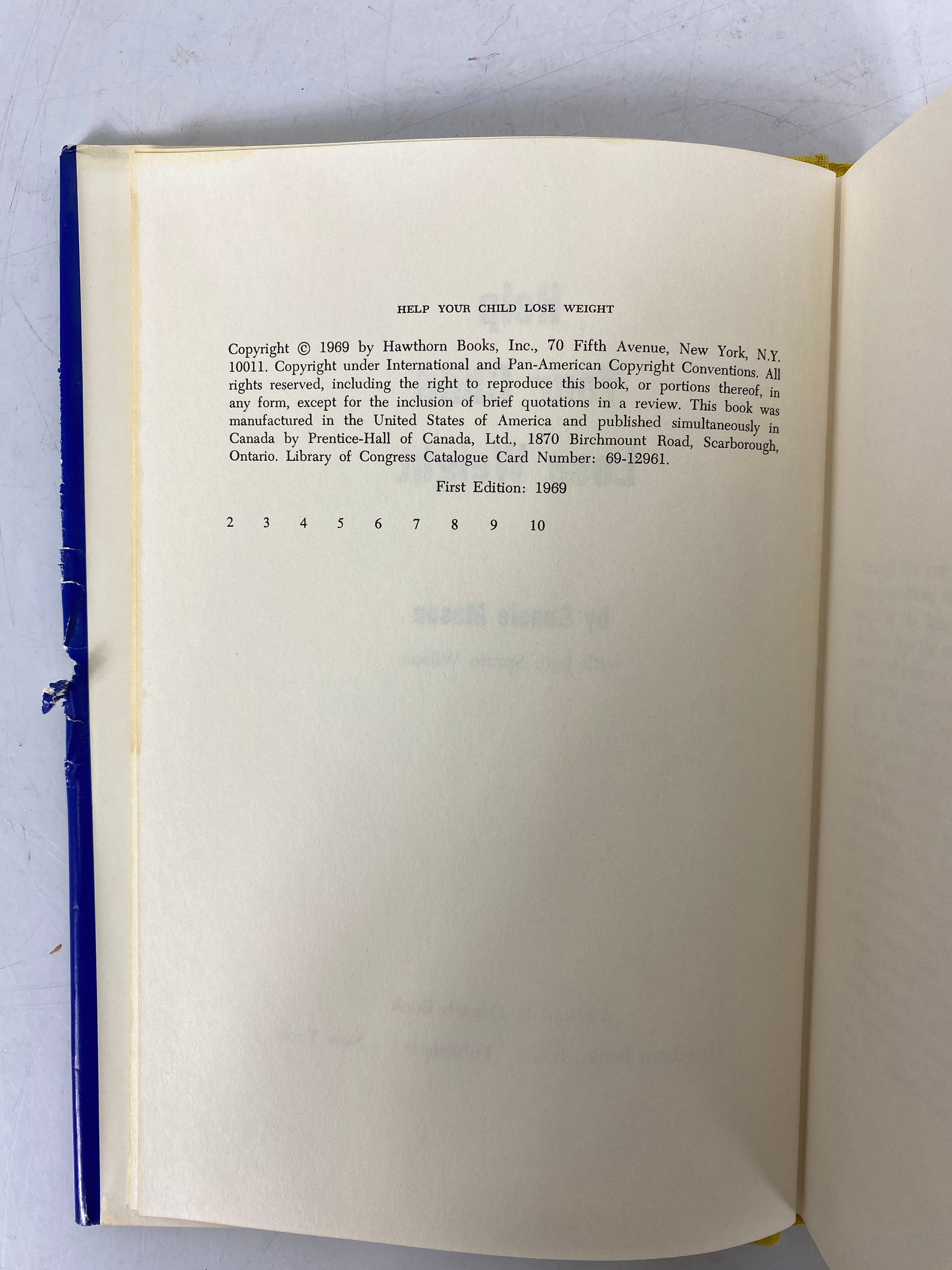 1969 1st Edition Hardcover with DJ: Help Kids Shed Pounds by Gussie Mason