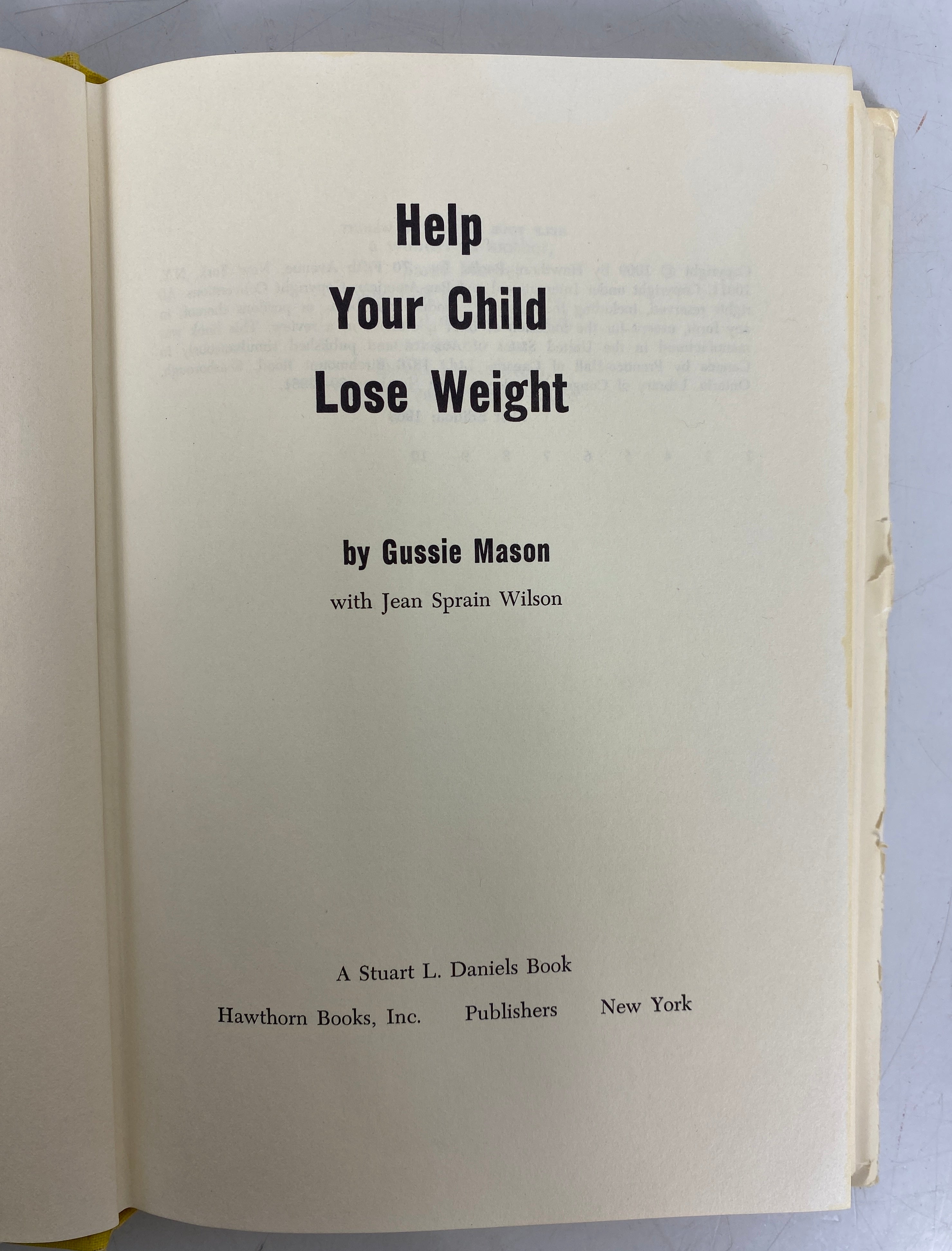 1969 1st Edition Hardcover with DJ: Help Kids Shed Pounds by Gussie Mason