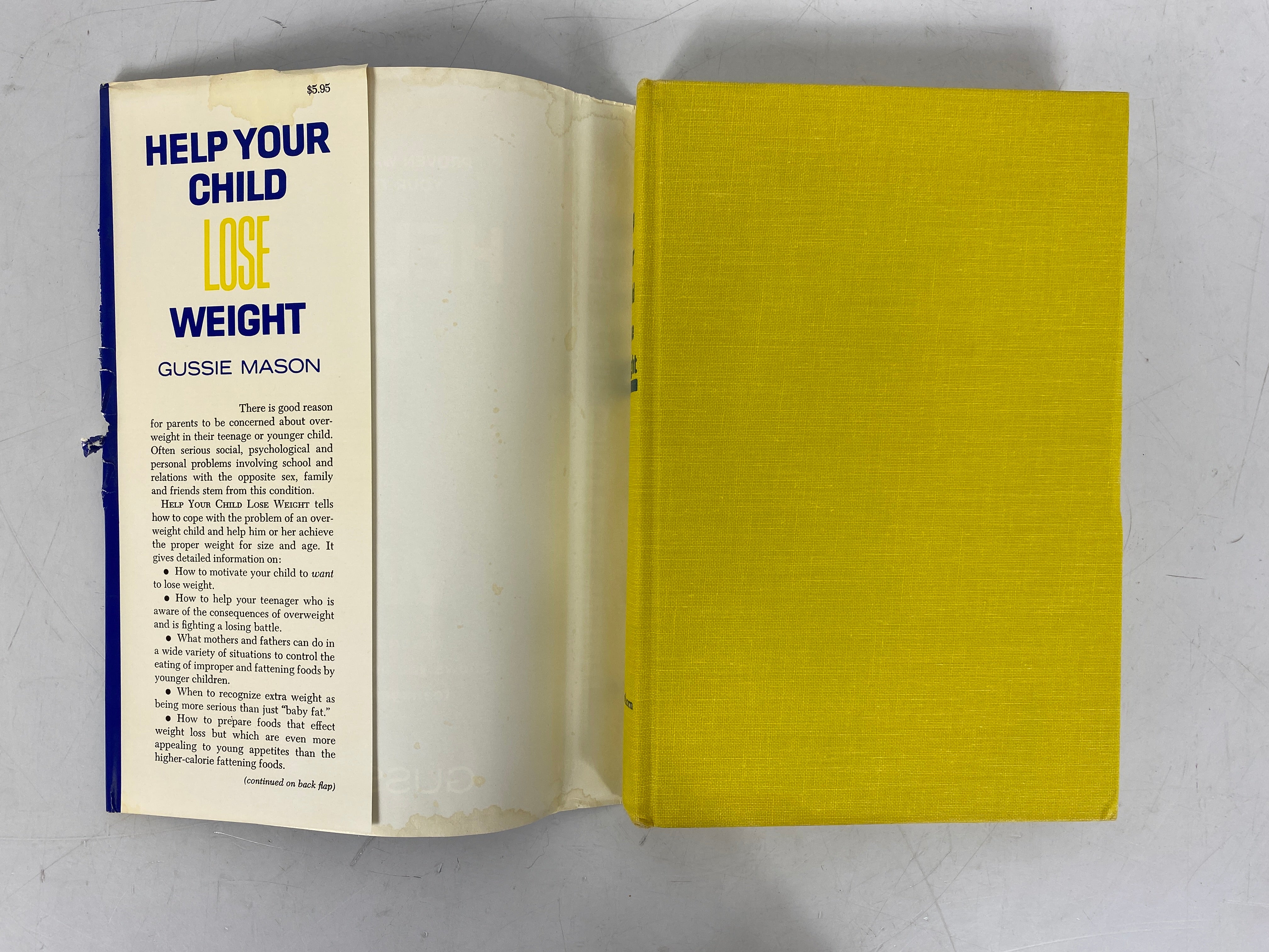 1969 1st Edition Hardcover with DJ: Help Kids Shed Pounds by Gussie Mason