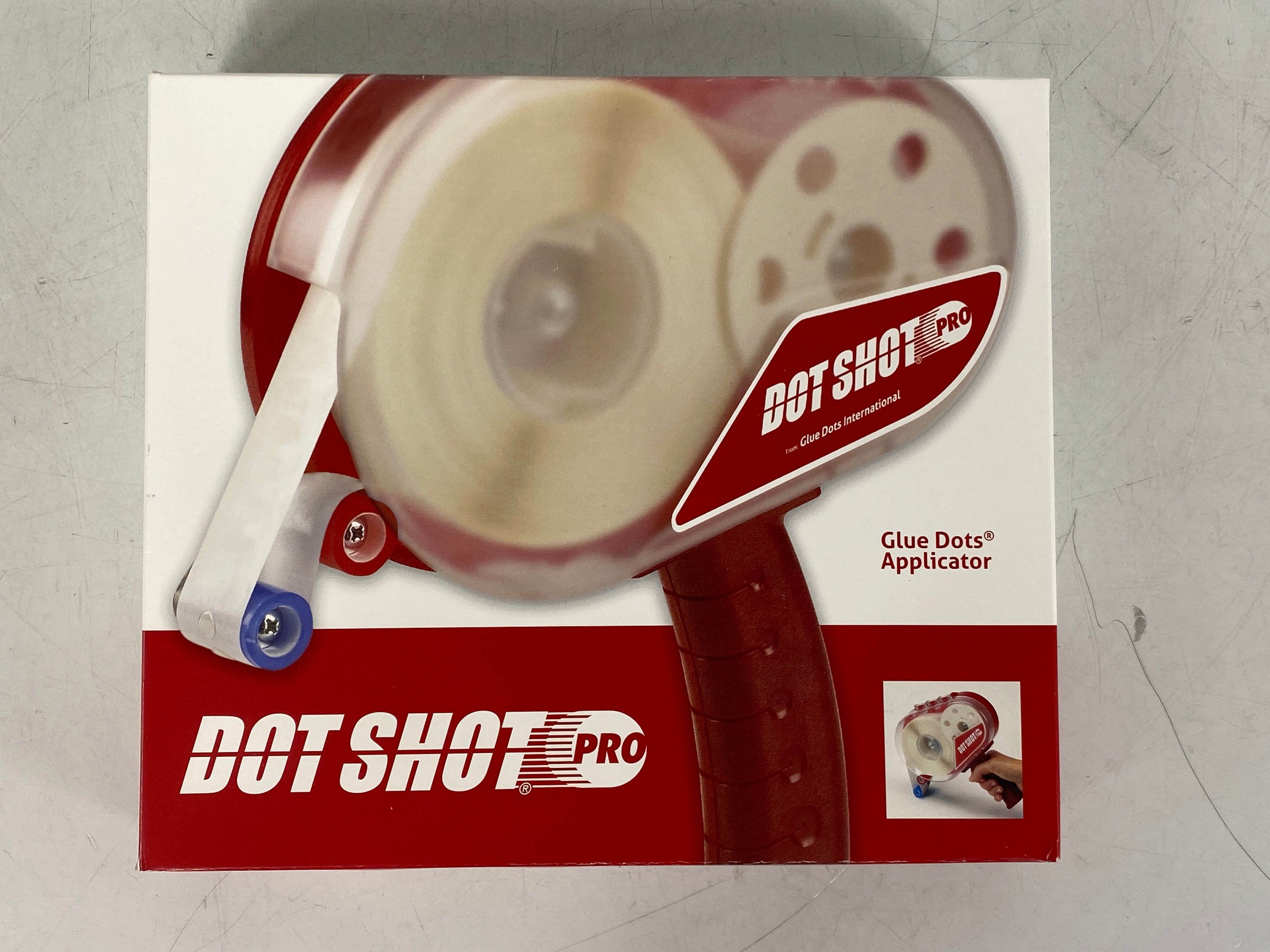 Red Dot Shot Pro Glue Dots Applicator with Specific Dimensions