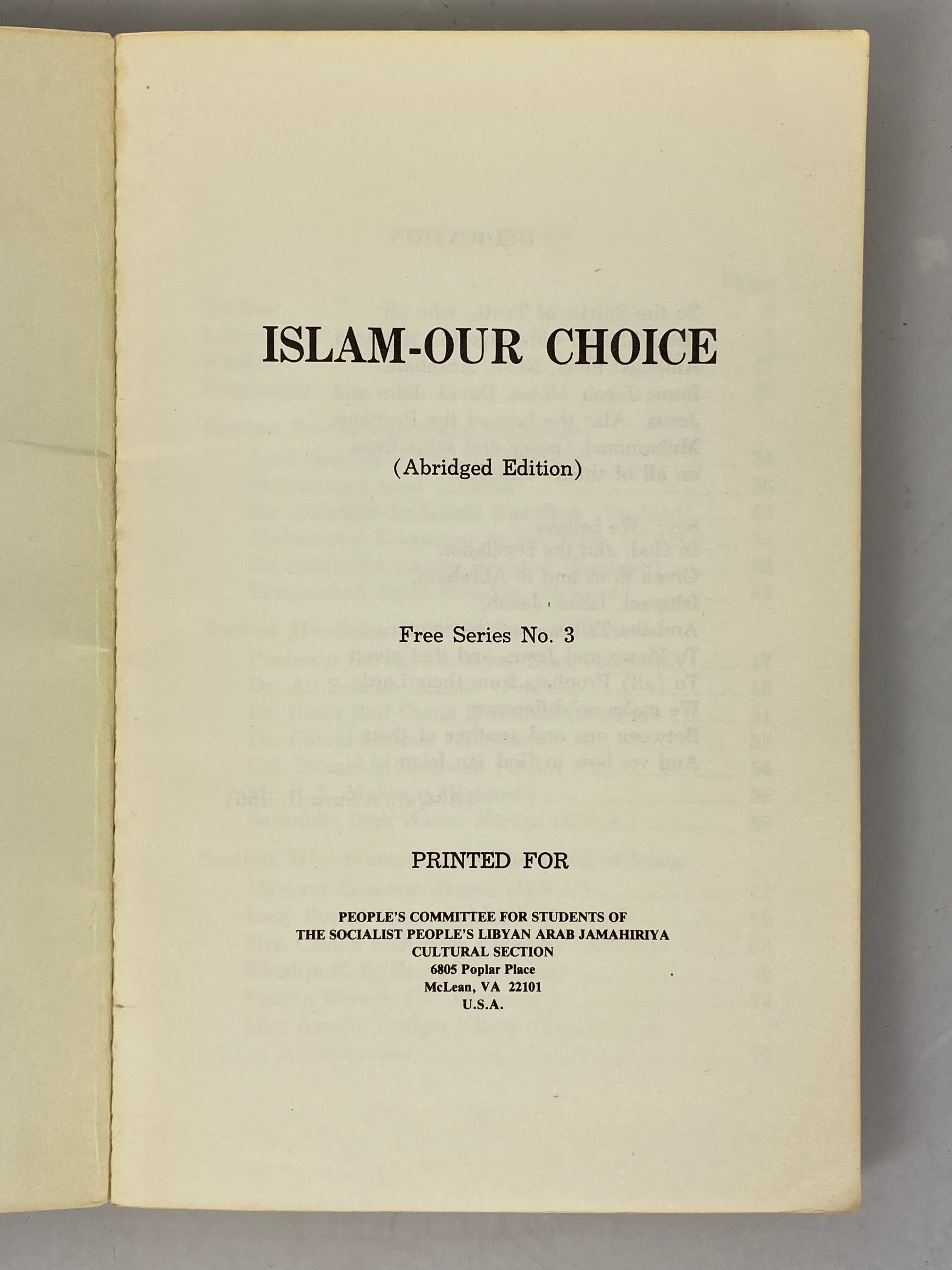 Free Series No 3: Abridged Edition of Islam - Our Choice by Ebrahim Ahmad Bawany