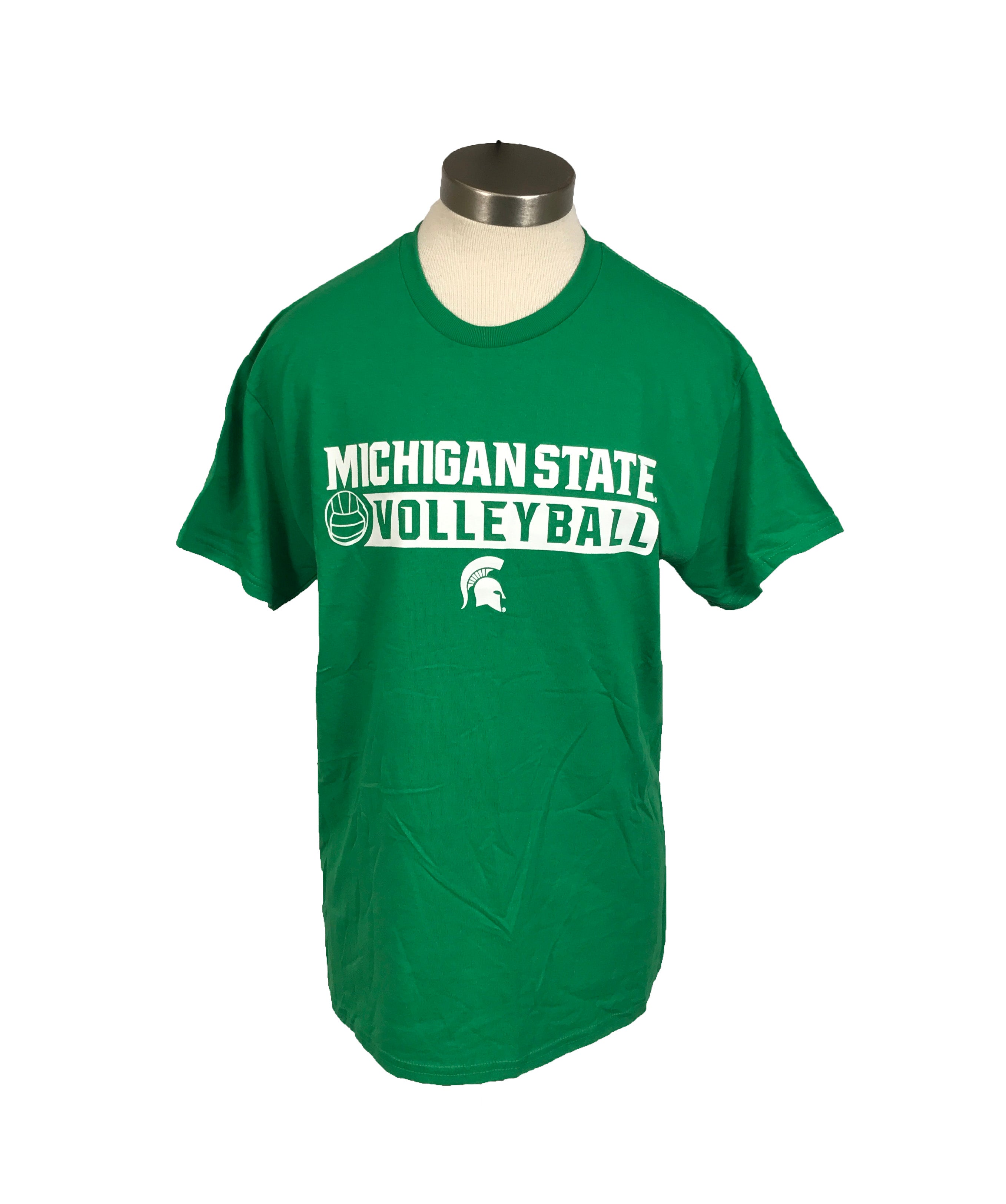 New! Unisex Medium Green Michigan State Volleyball Gildan T-Shirt