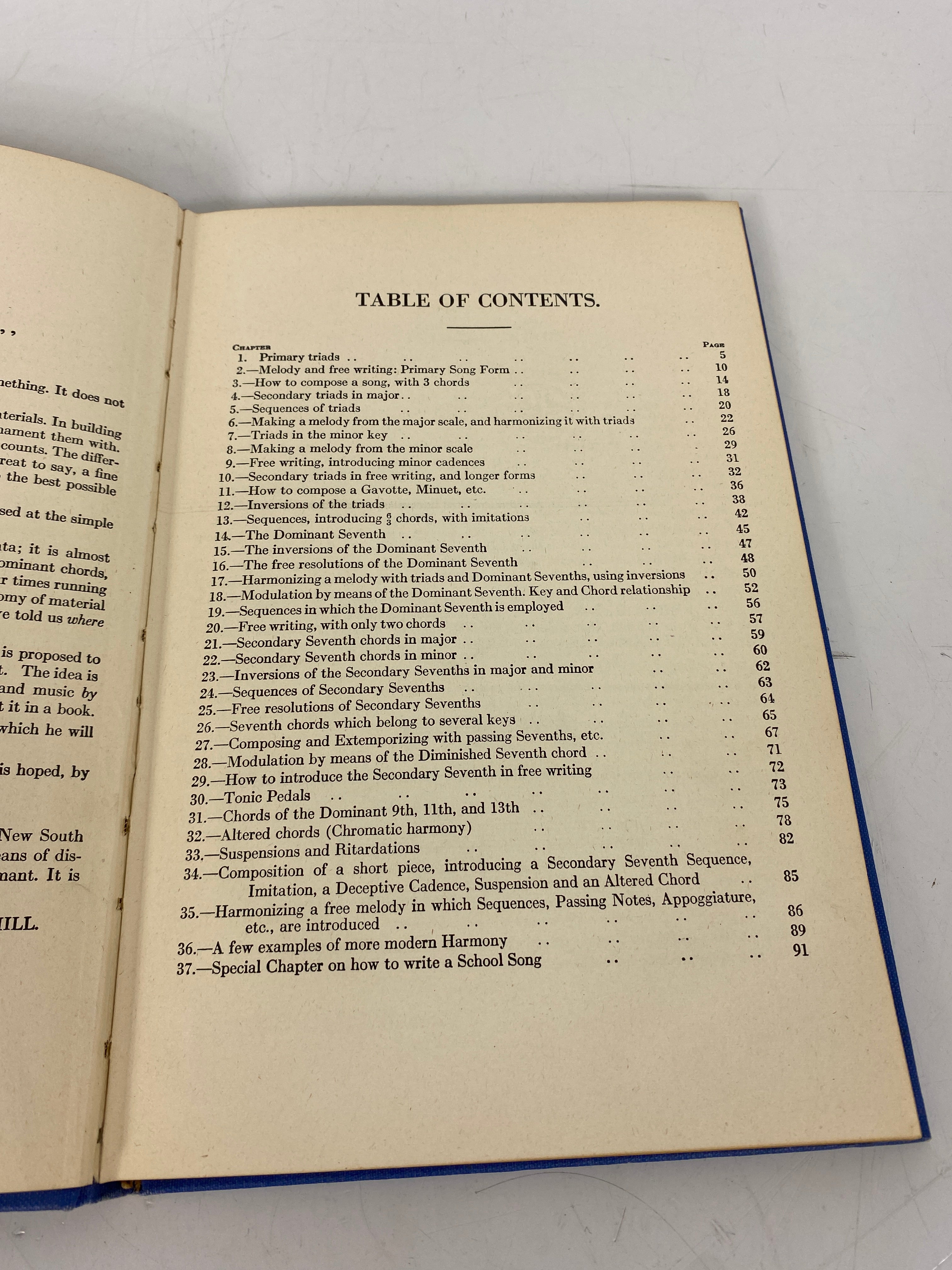 1927 Vintage Hardcover 'Harmony and Melody' by Alfred Hill