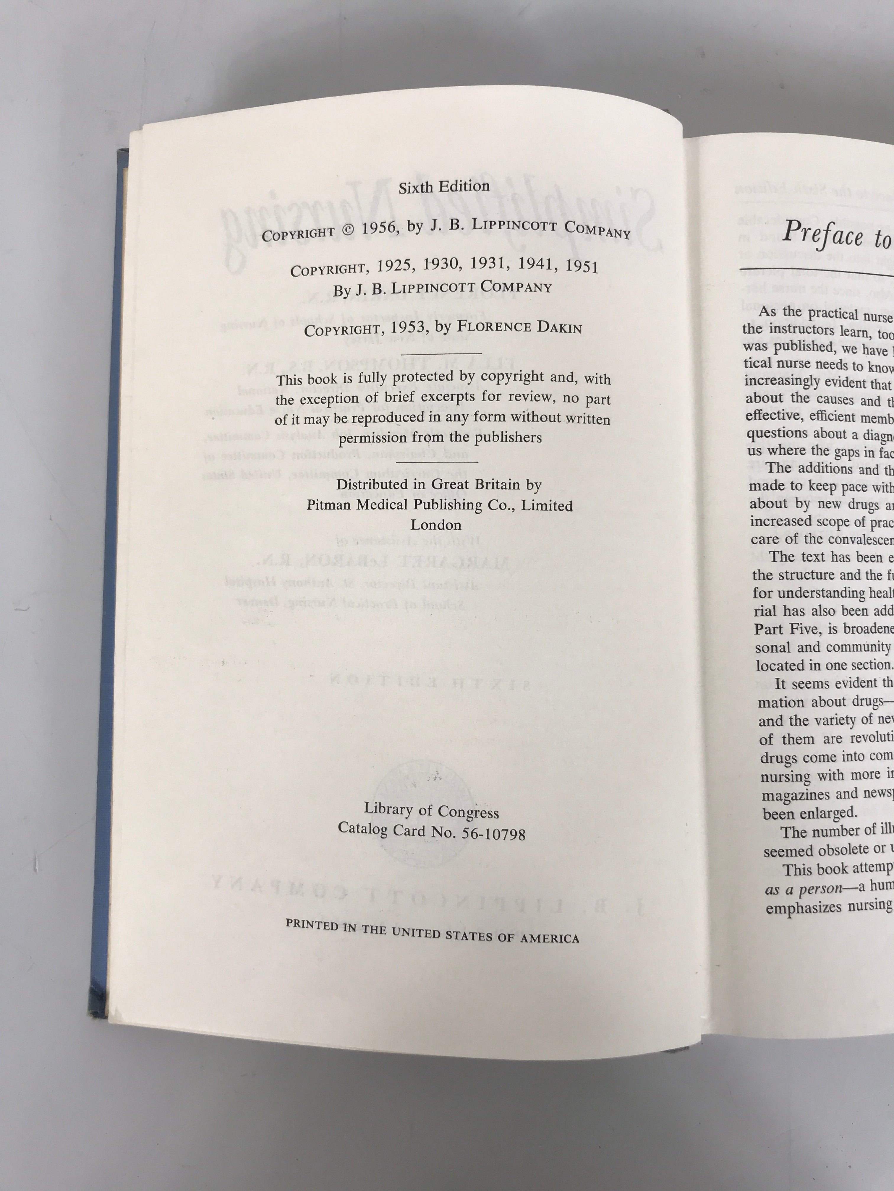 Bundle of 2 Nursing Textbooks: 1955-1956 Editions